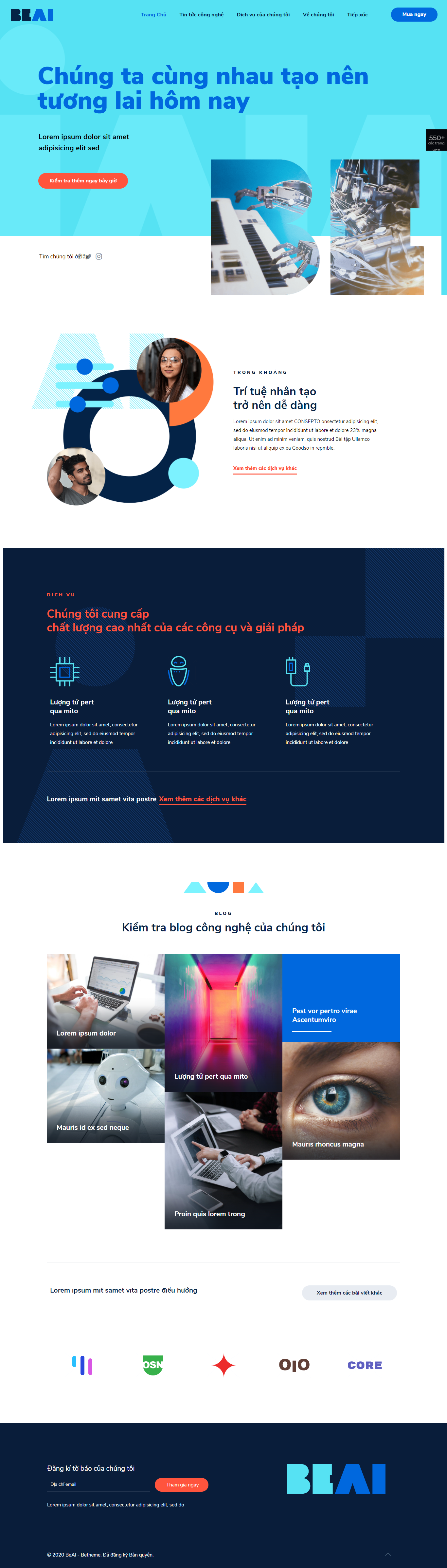 Mẫu website công nghệ- kỹ thuật 007