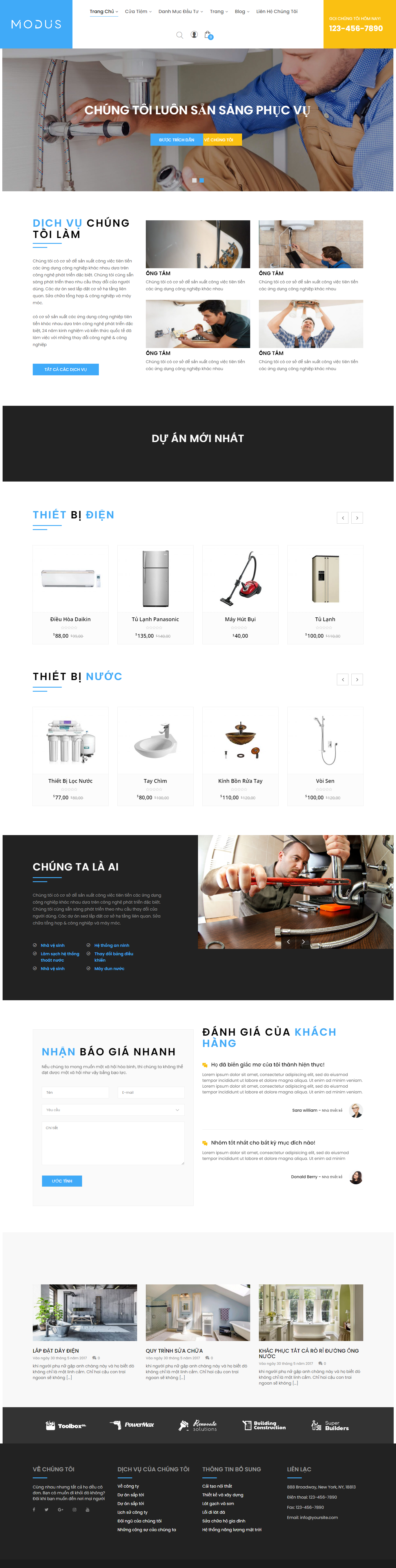 Mẫu website  thiết bị điện 008