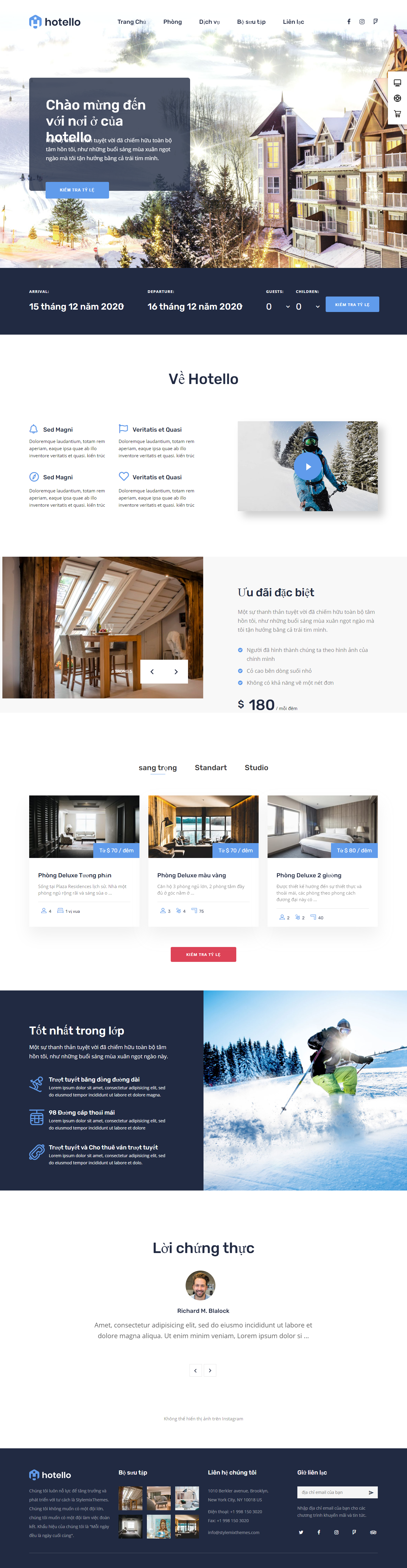 Mẫu website  khách sạn 001