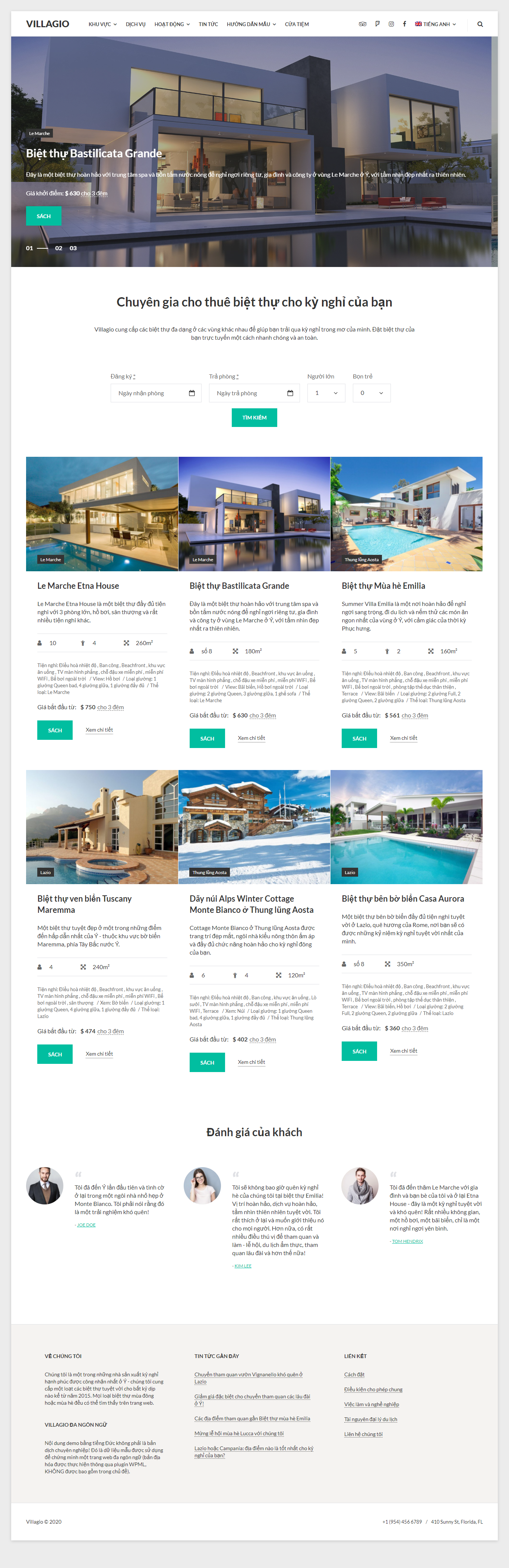 Mẫu website  khách sạn 002