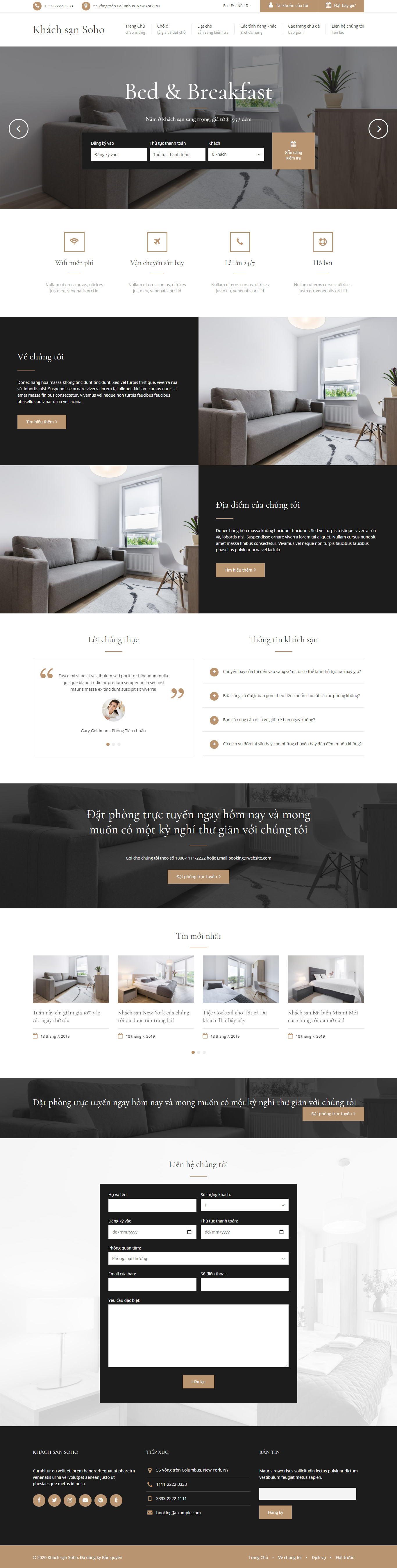 Mẫu website  khách sạn 005