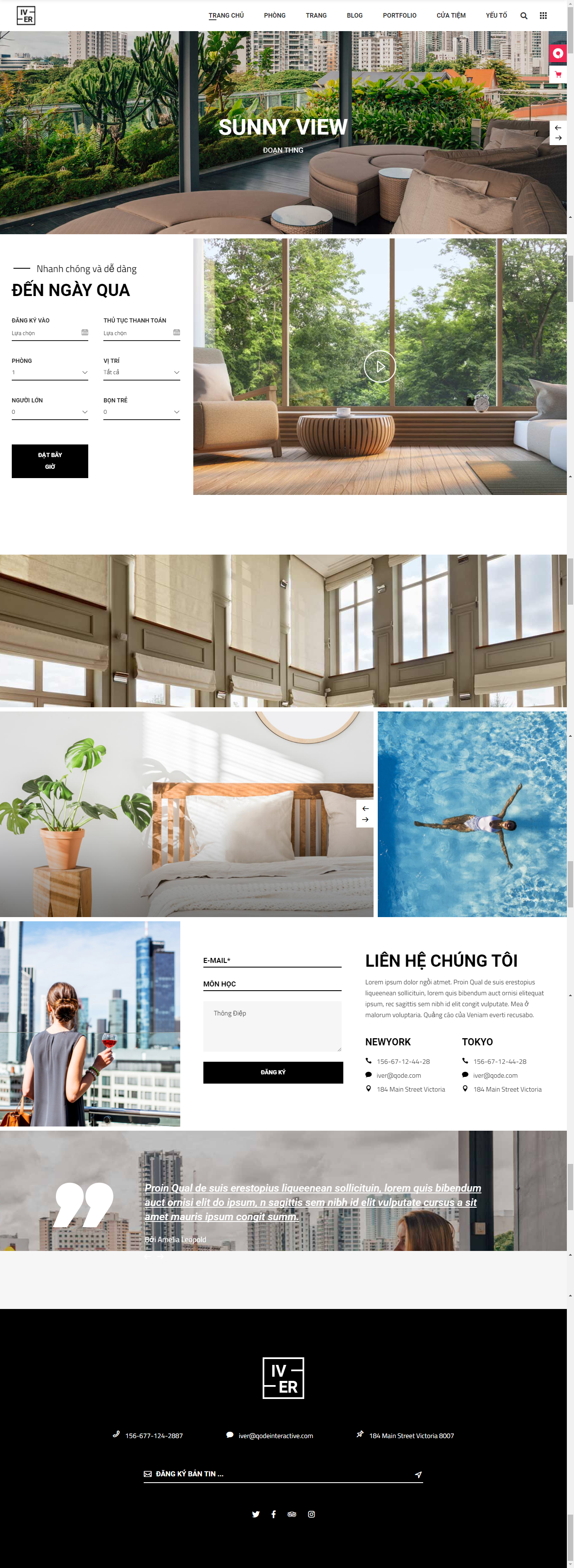Mẫu website  khách sạn 006