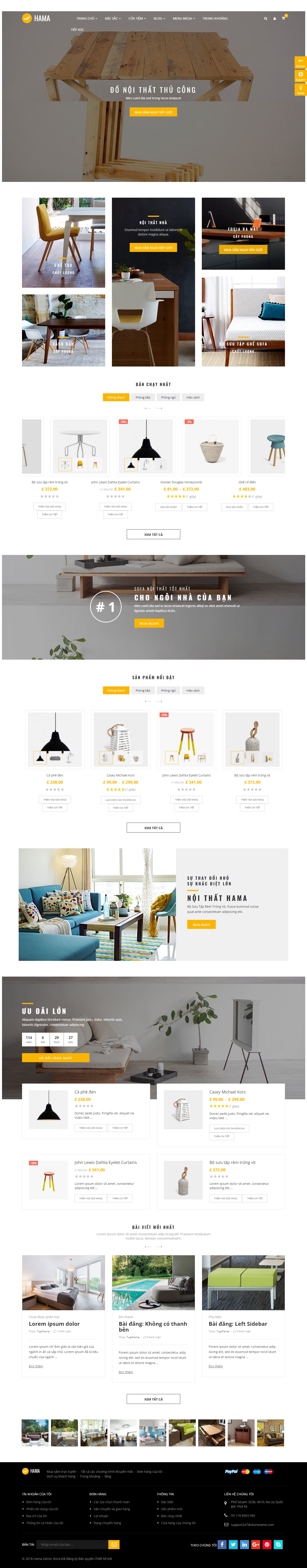 Mẫu website nội thất và trang trí  003