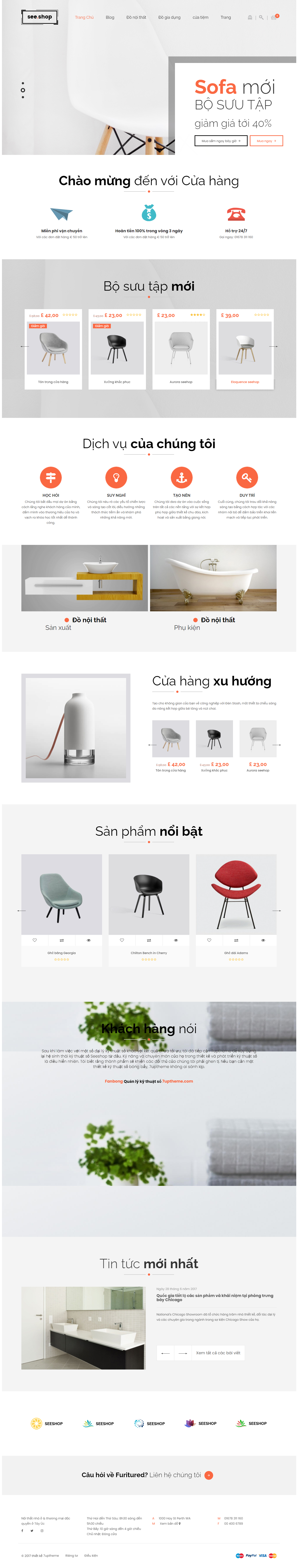 Mẫu website nội thất và trang trí  005