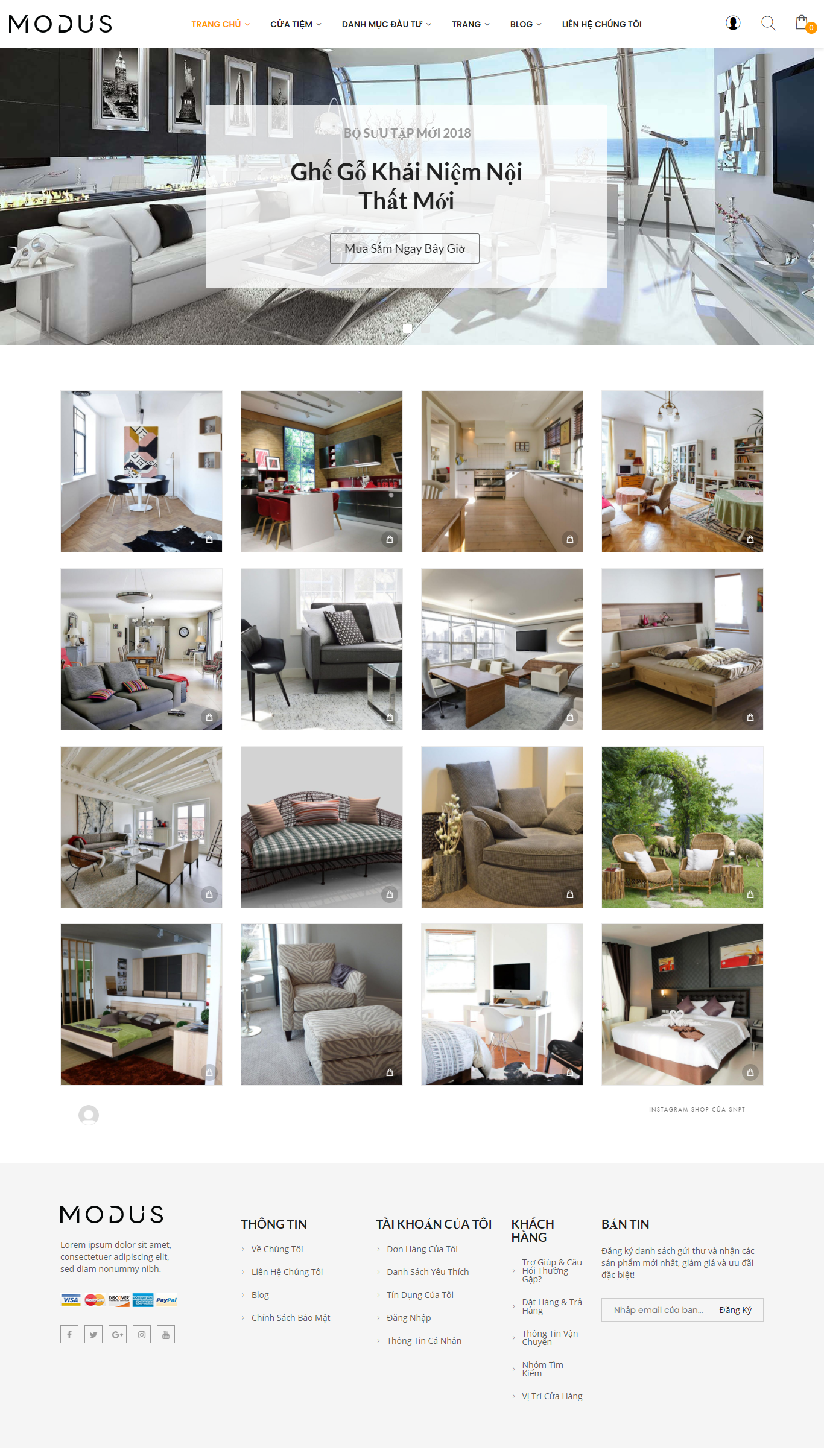 Mẫu website nội thất và trang trí  008