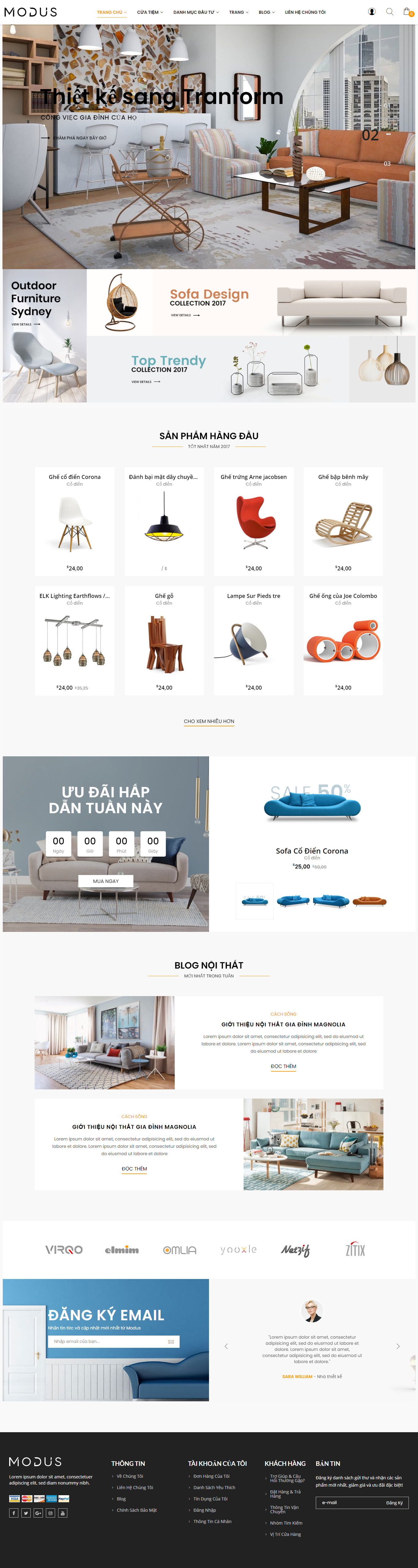 Mẫu website nội thất và trang trí  009