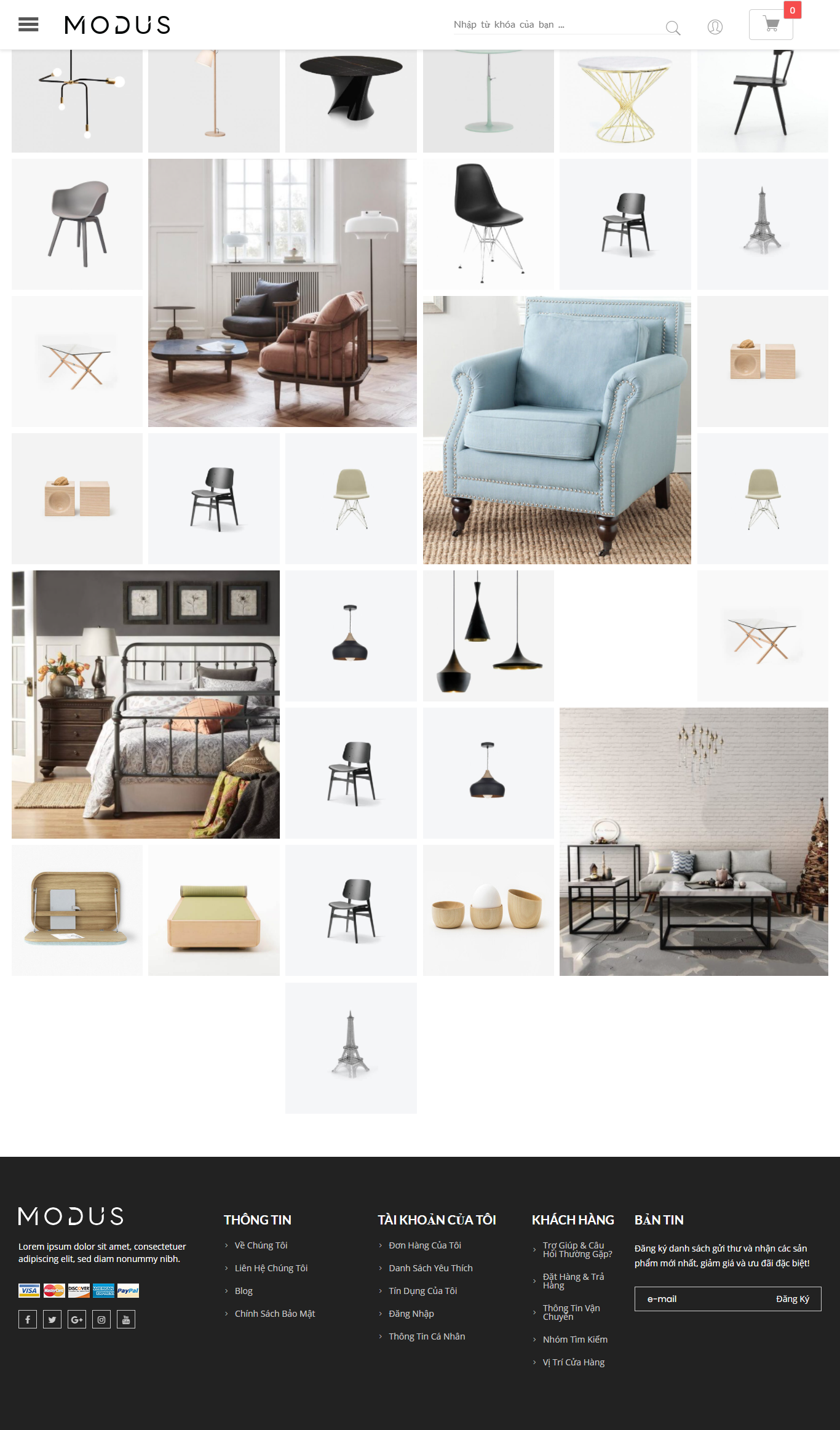 Mẫu website nội thất và trang trí  010