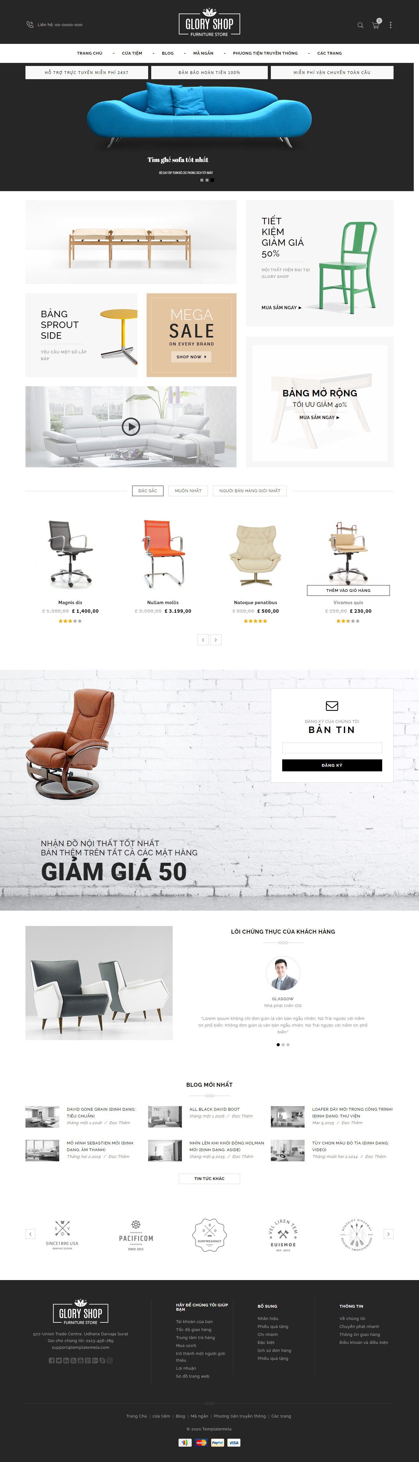 Mẫu website nội thất và trang trí  014