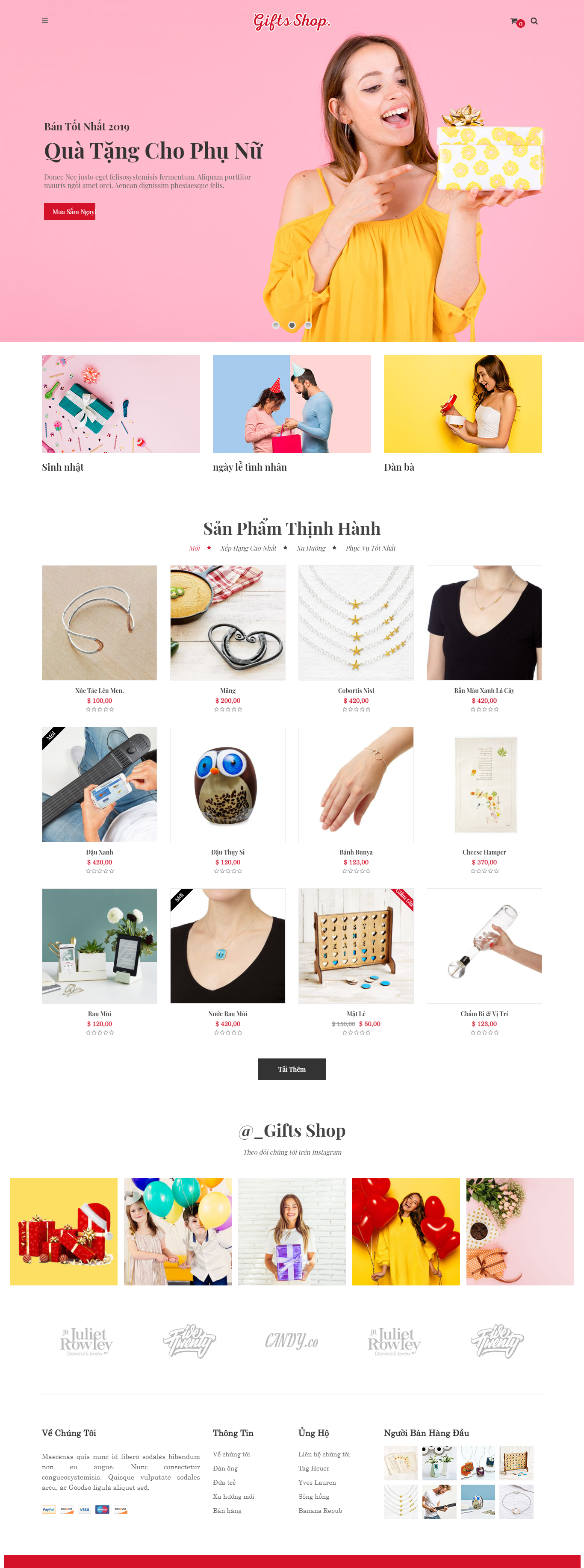 Mẫu website  đồ thủ công- mỹ nghệ- quà tặng 006