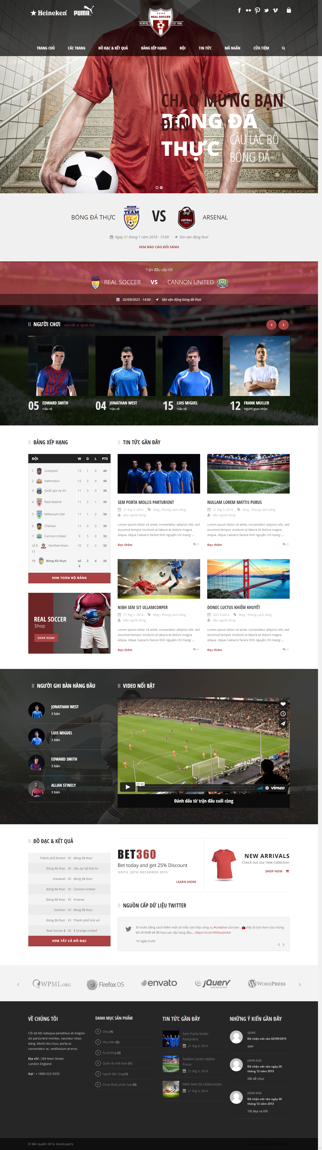 Mẫu website  thể thao- dịch vụ 003