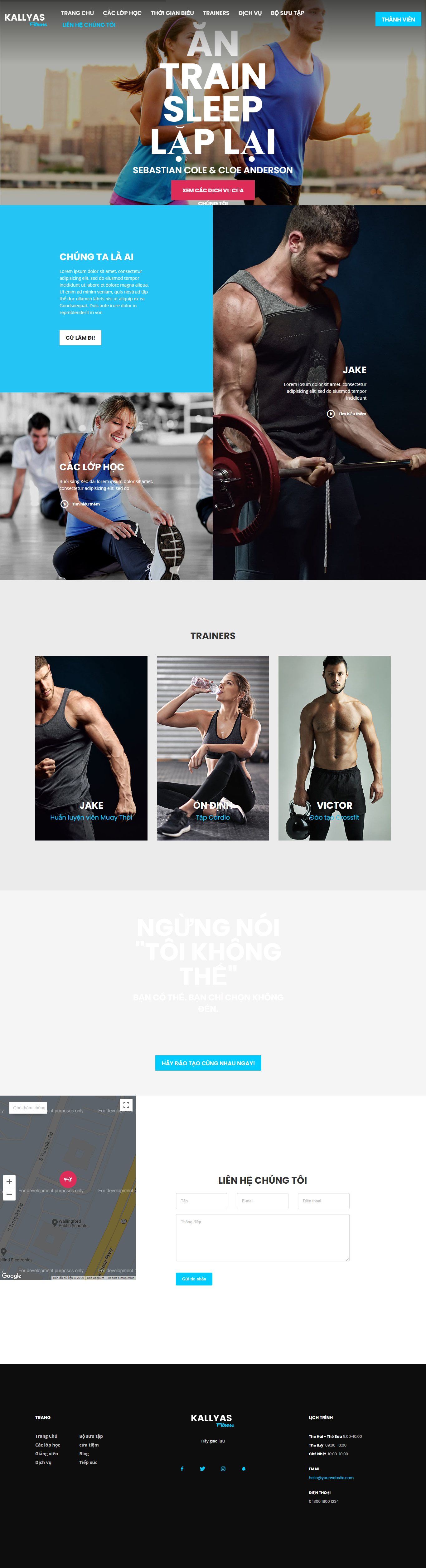 Mẫu website thể thao - dịch vụ 017