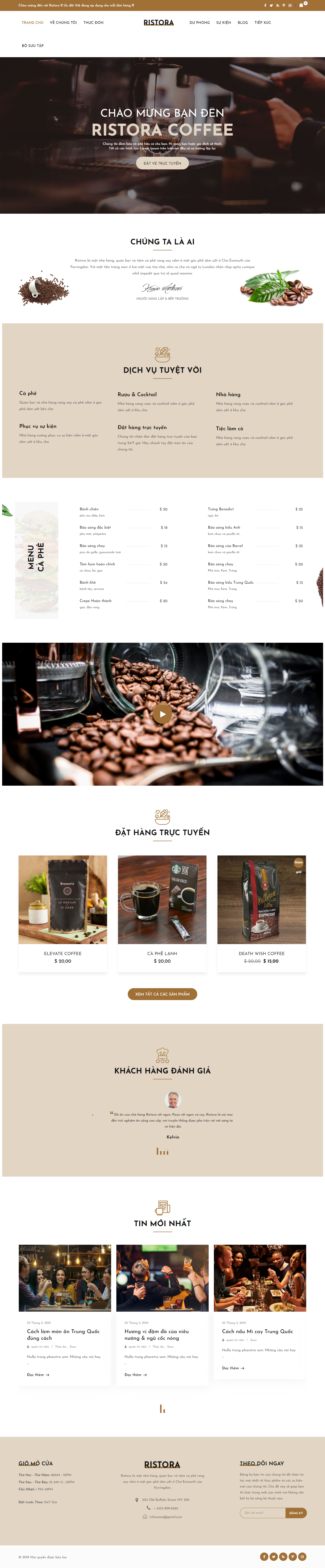 Mẫu website thực phẩm 010