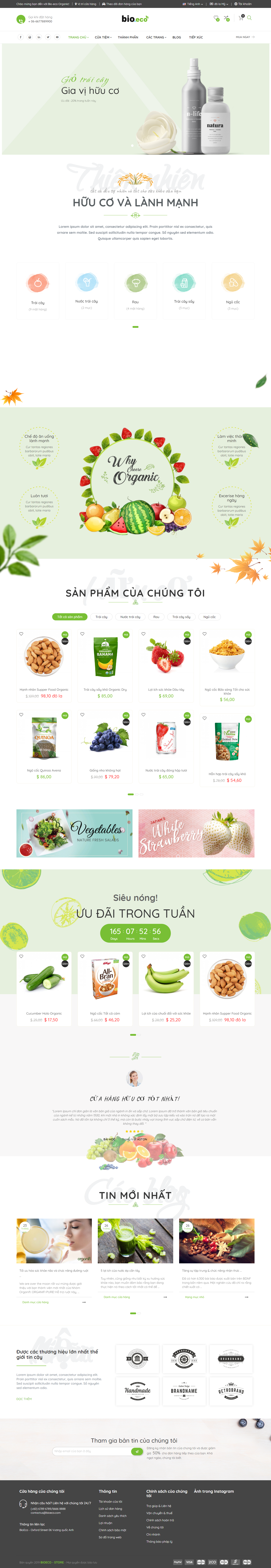 Mẫu website thực phẩm 015